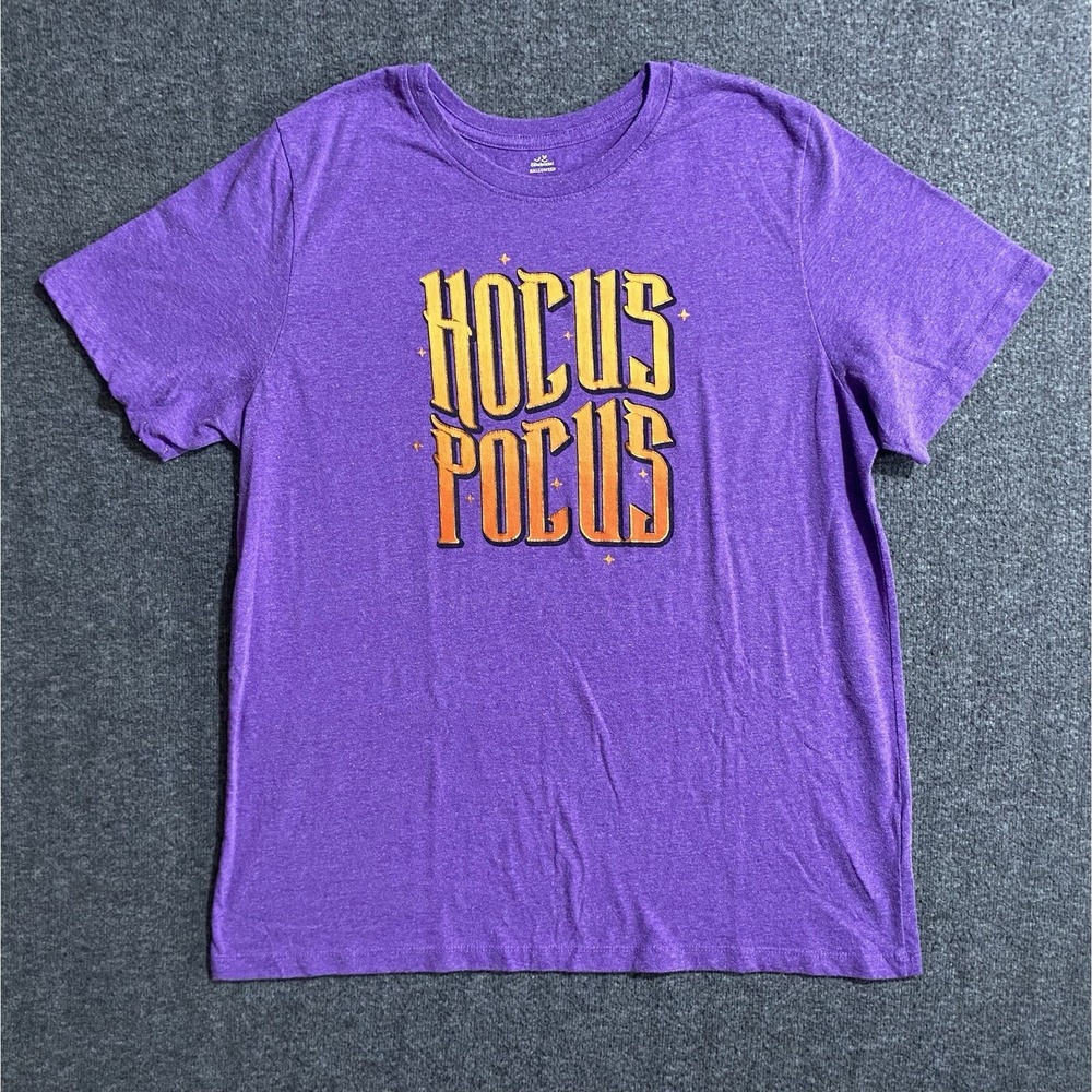 Hocus Pocus Sparkle Purple Logo Womens Shirt Size XL-16-18